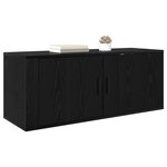 vidaXL Meuble TV mural Chêne noir 100 x 34 5 x 40 cm Bois d'ingénierie