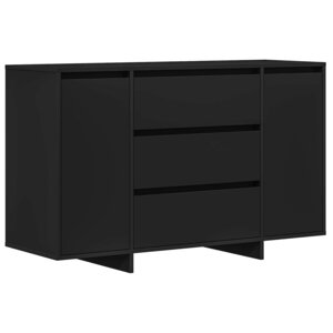 vidaXL Buffet avec tiroir Noir 120 x 41 x 75 cm Bois d'ingénierie