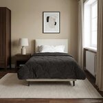 vidaXL Duvet d'été simple Matelassé Anthracite 135 x 200 cm