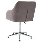 vidaXL Chaises pivotantes à manger lot de 2 taupe tissu