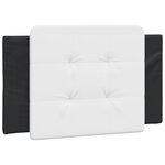 vidaXL Cadre de lit avec LED sans matelas noir et blanc 90x200 cm