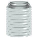 vidaXL Lit surélevé de jardin 240x80x81 cm Acier galvanisé Argenté
