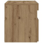 VidaXL Table de chevet avec lumières LED chêne artisanal 60x35x40 cm