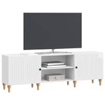 vidaXL Meuble TV 150 x 31 x 50 cm Blanc brillant Bois d'ingénierie