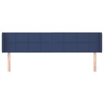 vidaXL Tête de lit avec oreilles Bleu 183x16x78/88 cm Tissu