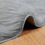vidaXL Tapis en fausse Tafalla Gris Ø 160 cm Polyester
