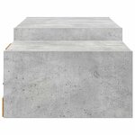 vidaXL Meuble TV mural Montage mural Gris béton 140 x 28 x 21 cm