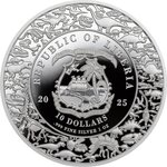 Pièce de monnaie en Argent 10 Dollars g 31.1 (1 oz) Millésime 2025 Jurassic Life TRICERATOPS
