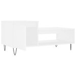 vidaXL Table basse Blanc 100x50x45 cm Bois d'ingénierie