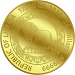 Pièce de monnaie en Or 30 Dollars g 0.155 (1/200 oz) Millésime 2026 Mandala LION SIMHA (PRÉCOMMANDE)