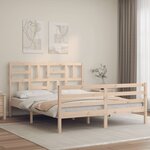 vidaXL Cadre de lit sans matelas bois massif