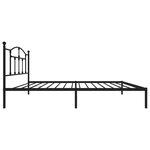 vidaXL Cadre de lit métal sans matelas avec tête de lit noir 107x203cm