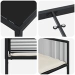 vidaXL Ensemble Salle à Manger Jardin 9 Pièces avec Coussins Noir Rotin Poly