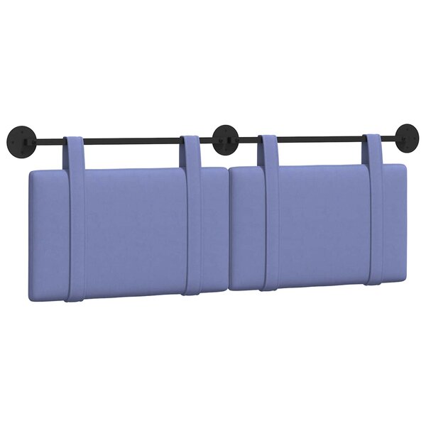 vidaXL Tête de lit suspendue Bleu denim Tissu
