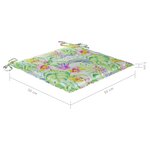 vidaXL Chaises de jardin lot de 4 avec coussins motif feuilles Teck