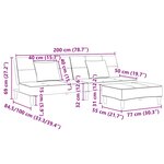 vidaXL Canapé-lit à 2 places avec repose-pied jaune velours