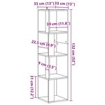 vidaXL Armoire d'angle vieux bois 33x33x132 cm bois d'ingénierie