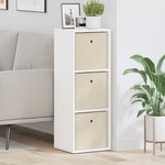 vidaXL Buffet avec tiroir Blanc 30 5 x 27 x 84 5 cm