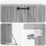 vidaXL Meuble TV mural Sonoma gris 98 x 41 x 30 cm Bois d'ingénierie