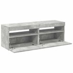 vidaXL Meubles TV avec lumières LED 2 Pièces gris béton 60x35x40 cm