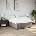 vidaXL Cadre de lit sans matelas taupe 140x200 cm tissu