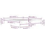 vidaXL Cadre de lit Blanc Bois massif 180x200 cm Super King