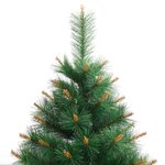 vidaXL Sapin de Noël artificiel à charnières avec support 180 cm