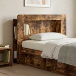vidaXL Cabinet de Tête de Lit Chêne fumé Bois d’ingénierie