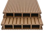 vidaXL Panneaux de terrasse creux et accessoires WPC 30 m² 4 m Teck
