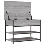vidaXL Banc à chaussures sonoma gris 70x42 5x50 cm bois d'ingénierie