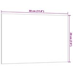 vidaXL Tableau noir magnétique mural Noir 30x20 cm Verre trempé