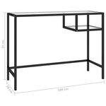 vidaXL Bureau d'ordinateur Transparent 100x36x74 cm Verre