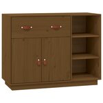 vidaXL Buffet Marron miel 98 5x40x75 cm Bois massif de pin