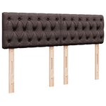 vidaXL Lit ottoman avec matelas et LED marron foncé 140x190 cm tissu