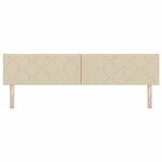 vidaXL Tête de lit avec des lumières à LED Réglable Crème 200 cm tissu