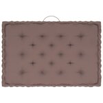 vidaXL Coussins de plancher de palette 4 Pièces Taupe Coton