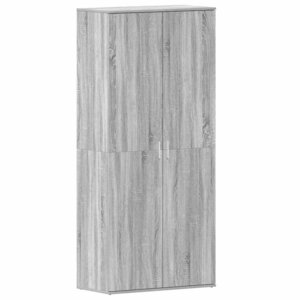 vidaXL Cabinet à chaussures Gris 80 x 39 x 180 cm Bois d'ingénierie