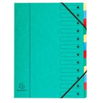 Trieur Harmonika Fenêtres Imprimées Véritable Carte Lustrée 12 Compartiments - Couleurs Assorties - X 6 - Exacompta