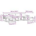 vidaXL Ensemble de canapés d'extérieur 6 Pièces Blanc et Beige