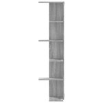 vidaXL Étagère d'angle murale sonoma gris bois d'ingénierie