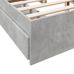 vidaXL Cadre de lit à tiroirs gris béton 150x200 cm bois d'ingénierie
