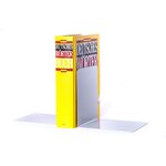 Lot de 2 Serre-livres Métal larges 14 x 12 x 14 cm Argent MAUL