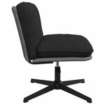 vidaXL Chaise pivotante de bureau Noir Tissu