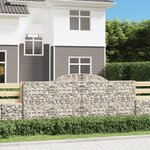 vidaXL Paniers à gabions arqués 10 Pièces 300x50x120/140 cm fer galvanisé
