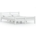 vidaXL Cadre de lit sans matelas blanc bois de pin massif 120x200 cm