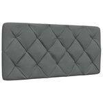 vidaXL Cadre de lit sans matelas gris foncé 100x200 cm tissu