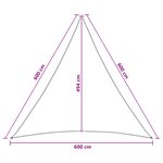 vidaXL Voile d'ombre 6 x 6 x 6 m HDPE