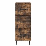 vidaXL Armoire à tiroirs Chêne fumé 33 x 34 5 x 89 5 cm