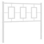 vidaXL Tête de lit métal blanc 100 cm