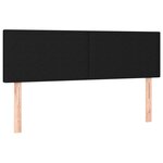 vidaXL Sommier à lattes de lit avec matelas Noir 140x190 cm Tissu